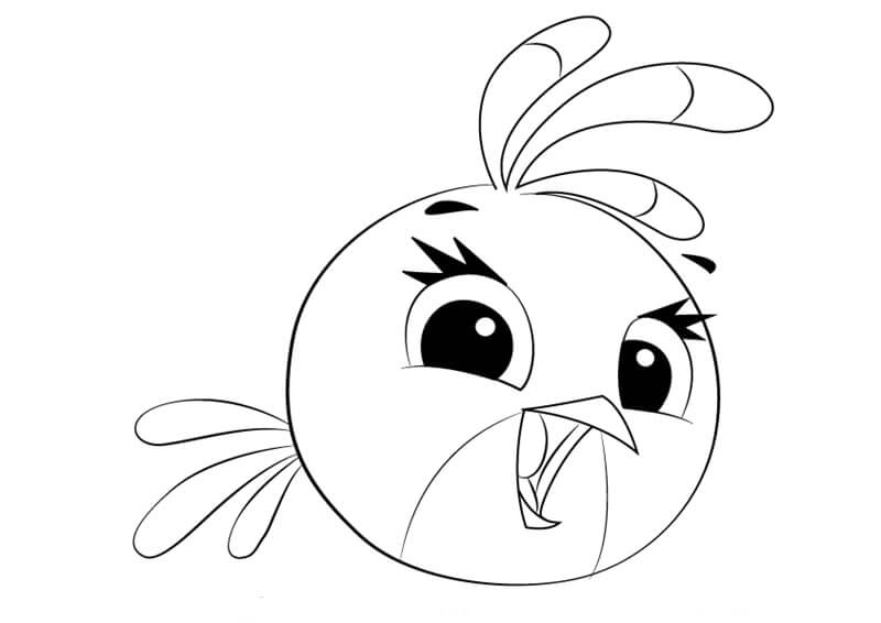 Dibujo de Enfadada Aves Stella Hablando para Colorear y Imprimir