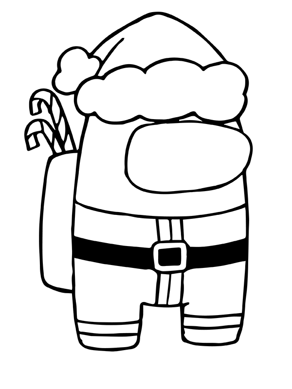 Dibujo de entre Nosotros Pap Noel P Gina para Colorear para Colorear y Imprimir