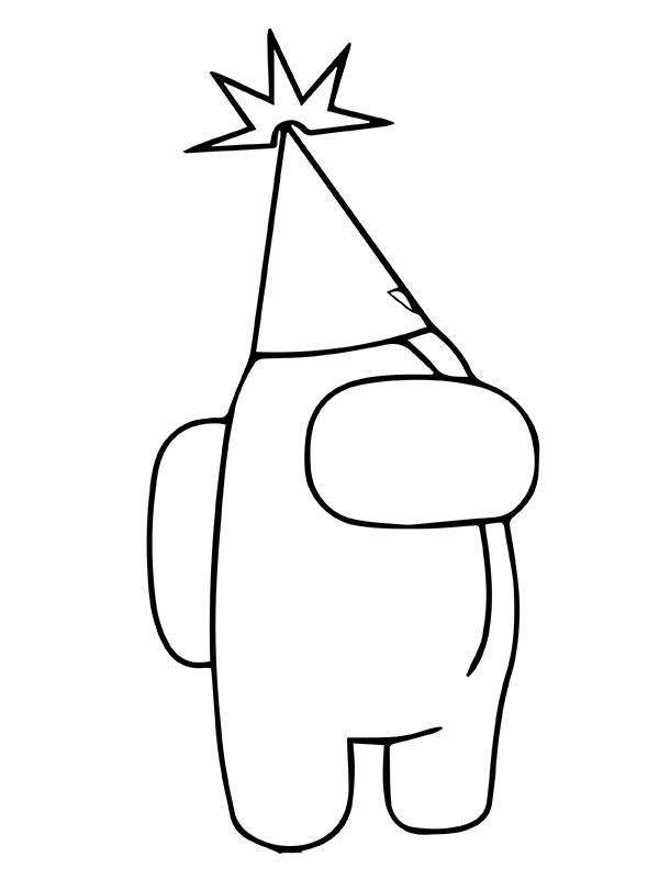 Dibujo de entre Nosotros Sombrero de Fiesta de Navidad P Gina para Colorear para Colorear y Imprimir
