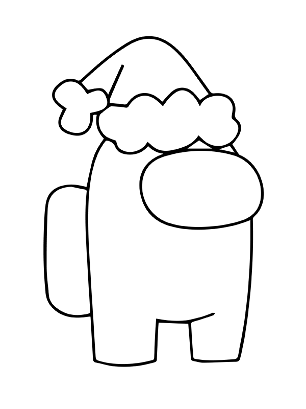 Dibujo de Simple Pap Noel entre Nosotros P Gina para Colorear para Colorear y Imprimir