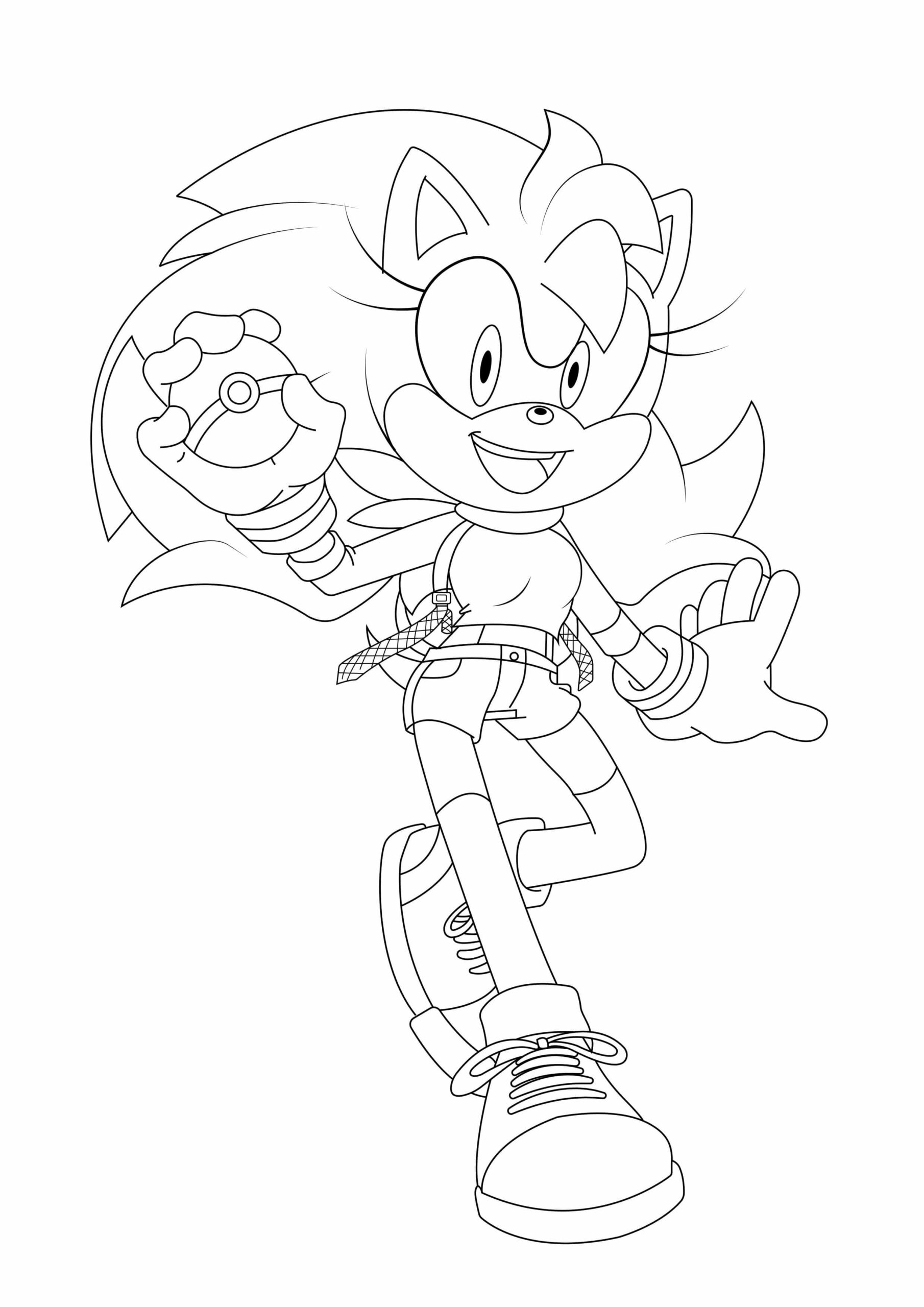 Dibujo de Aurora El Erizo para Colorear y Imprimir