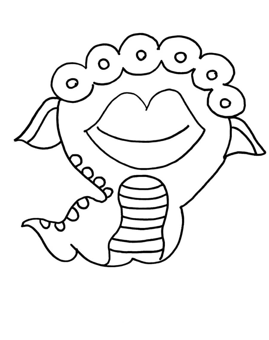 Escuela Secundaria de Monstruos para Colorear