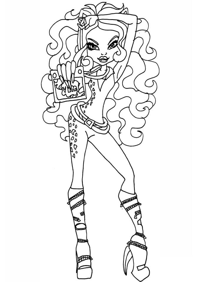 Dibujo de Vim Clawdeen para Colorear y Imprimir
