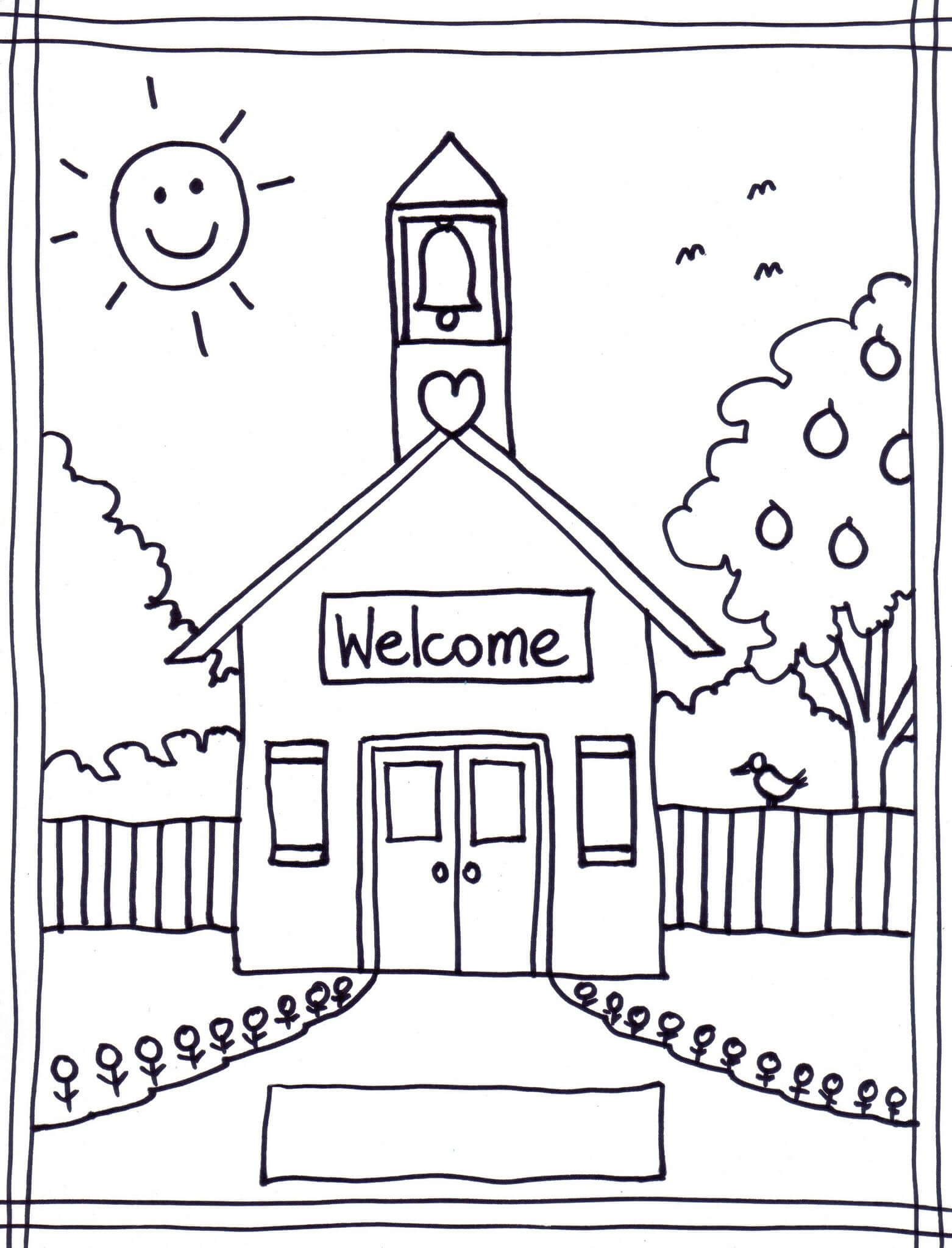 Dibujo de Escuela de Dibujo para Colorear y Imprimir