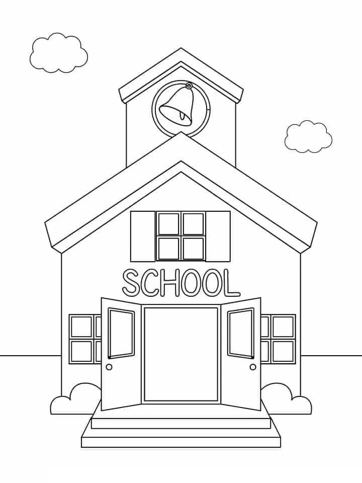 Dibujo de Escuela Normal para Colorear y Imprimir