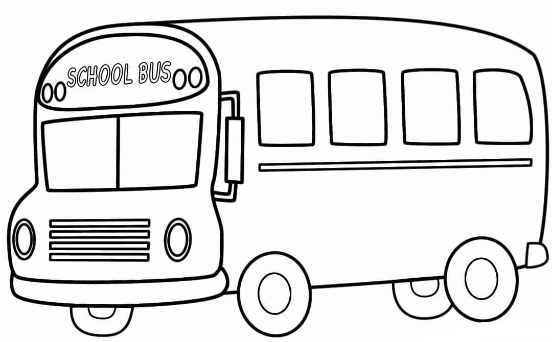 Dibujo de Impresionante Autobús Escolar para Colorear y Imprimir