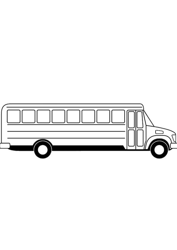 Dibujo de Perfecto Autobús Escolar para Colorear y Imprimir
