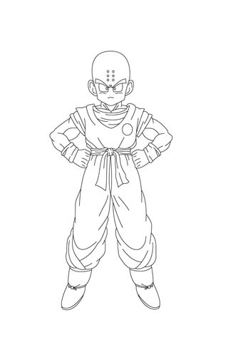 Dibujo de 1528251343 Kuririn Oloring Pagea4 para Colorear y Imprimir