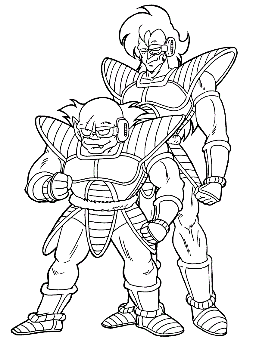 Dibujo de Chicos Malos En Dragón Ball para Colorear y Imprimir
