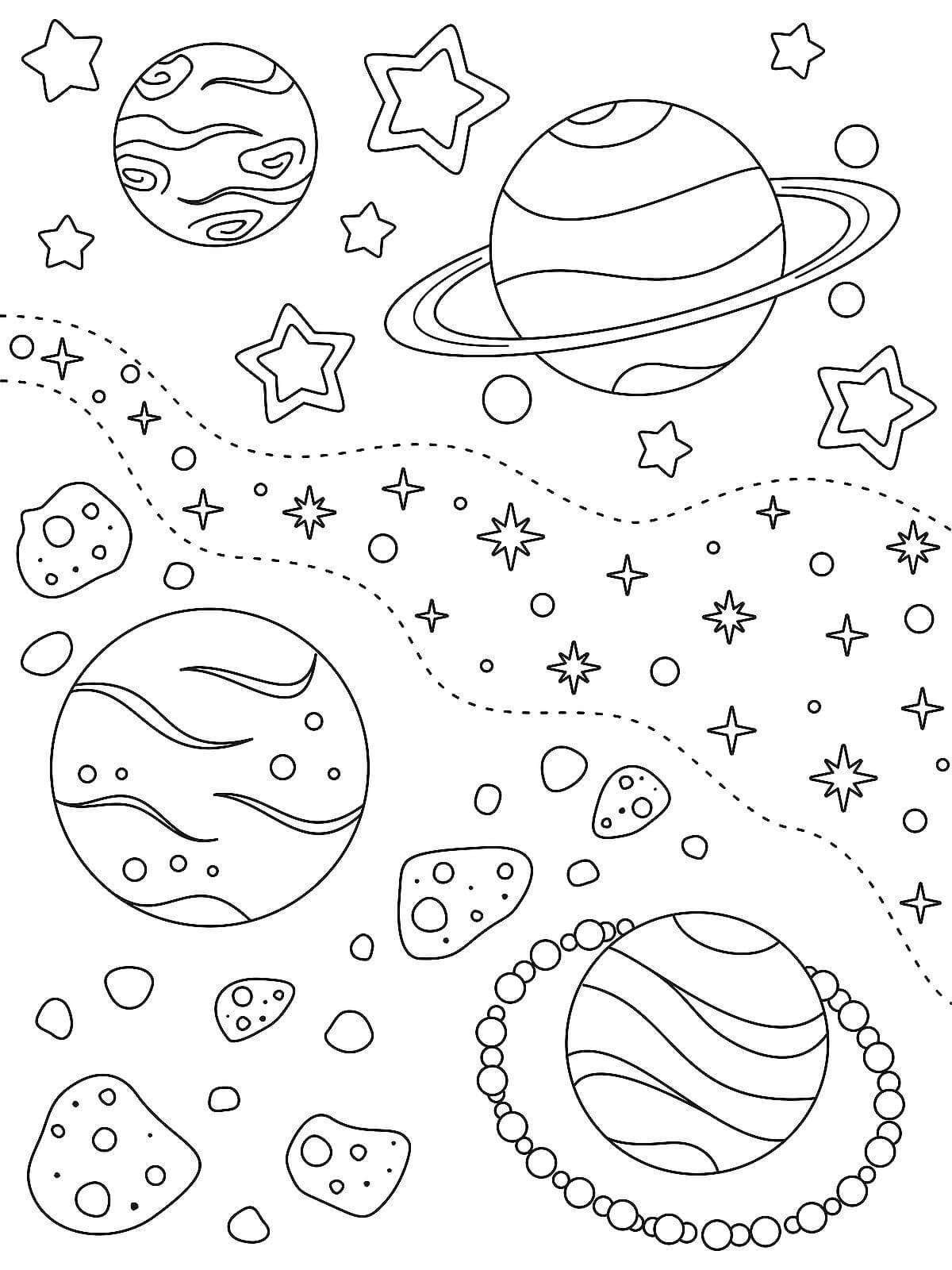 Dibujo de Buen Espacio para Colorear y Imprimir