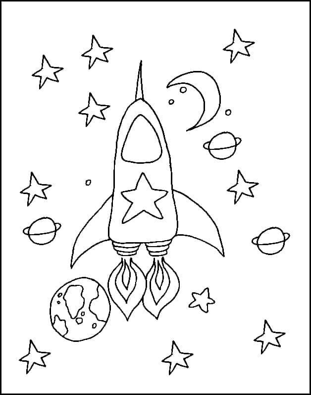 Dibujo de Espacio de Dibujo para Colorear y Imprimir