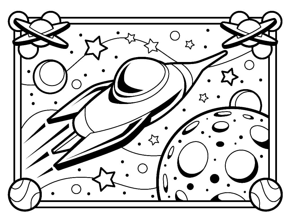 Dibujo de Espacio Perfecto para Colorear y Imprimir