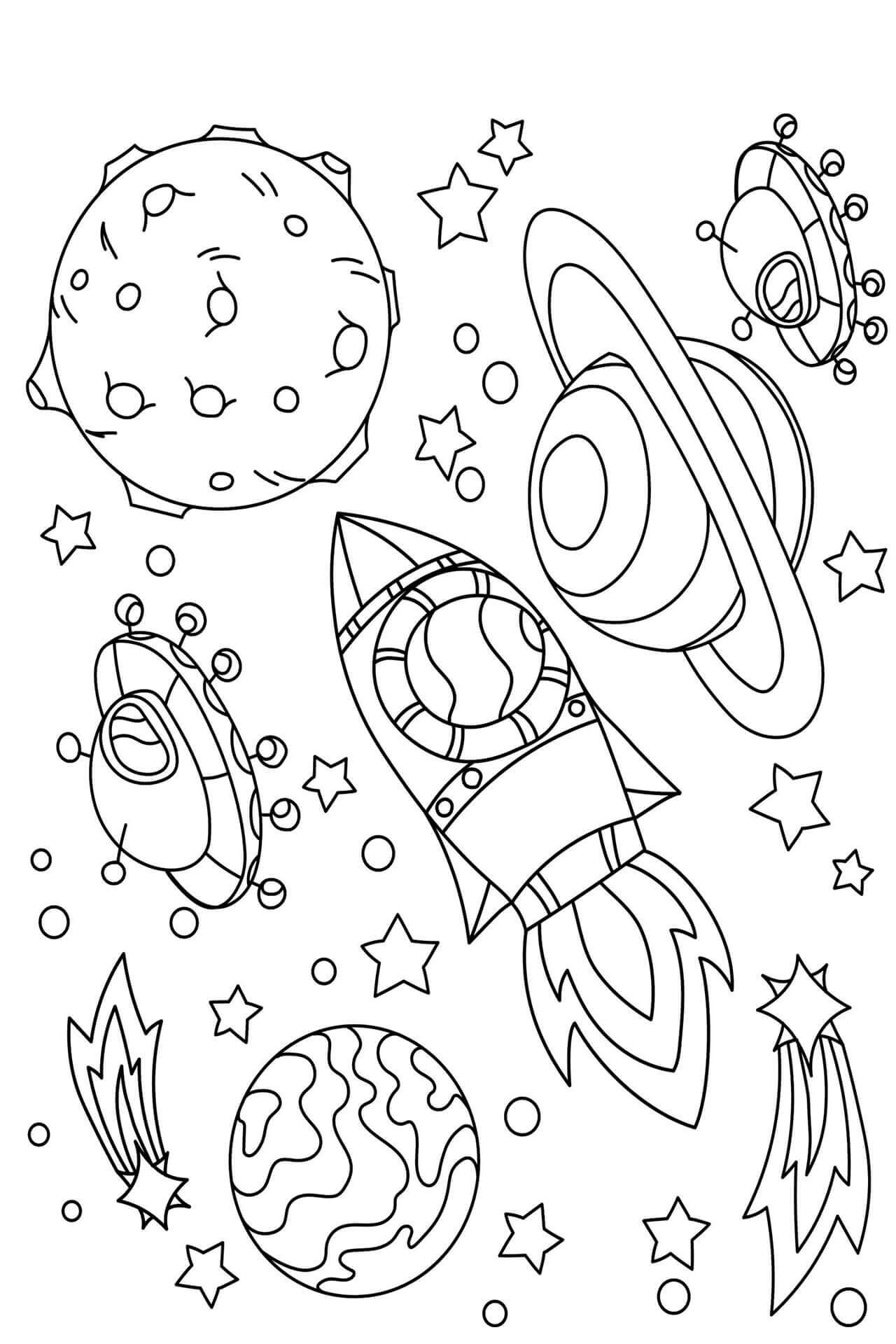 Dibujo de Excelente Espacio para Colorear y Imprimir