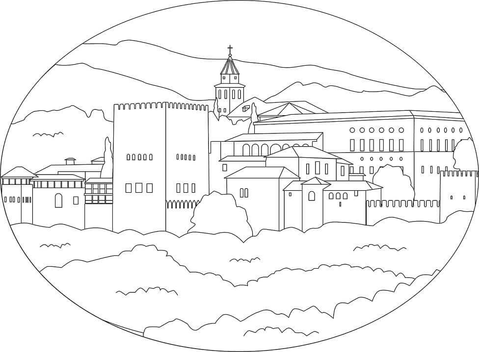 Dibujo de Alhambra para Colorear y Imprimir