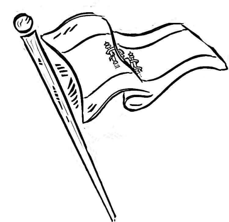 Dibujo de Bandera de España 1 para Colorear y Imprimir