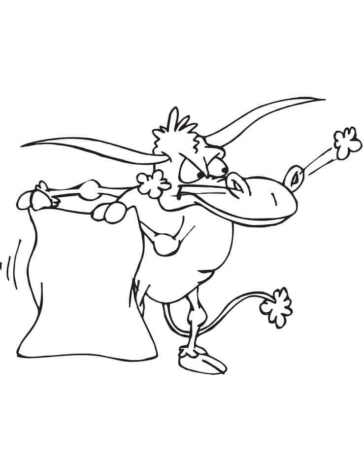 Dibujo de Corrida para Colorear y Imprimir