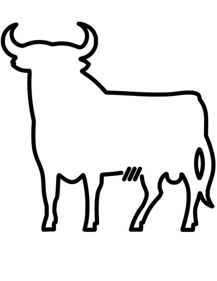 Dibujo de Toro de Osborne para Colorear y Imprimir