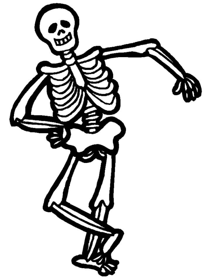 Dibujo de Esqueleto de Dibujo para Colorear y Imprimir