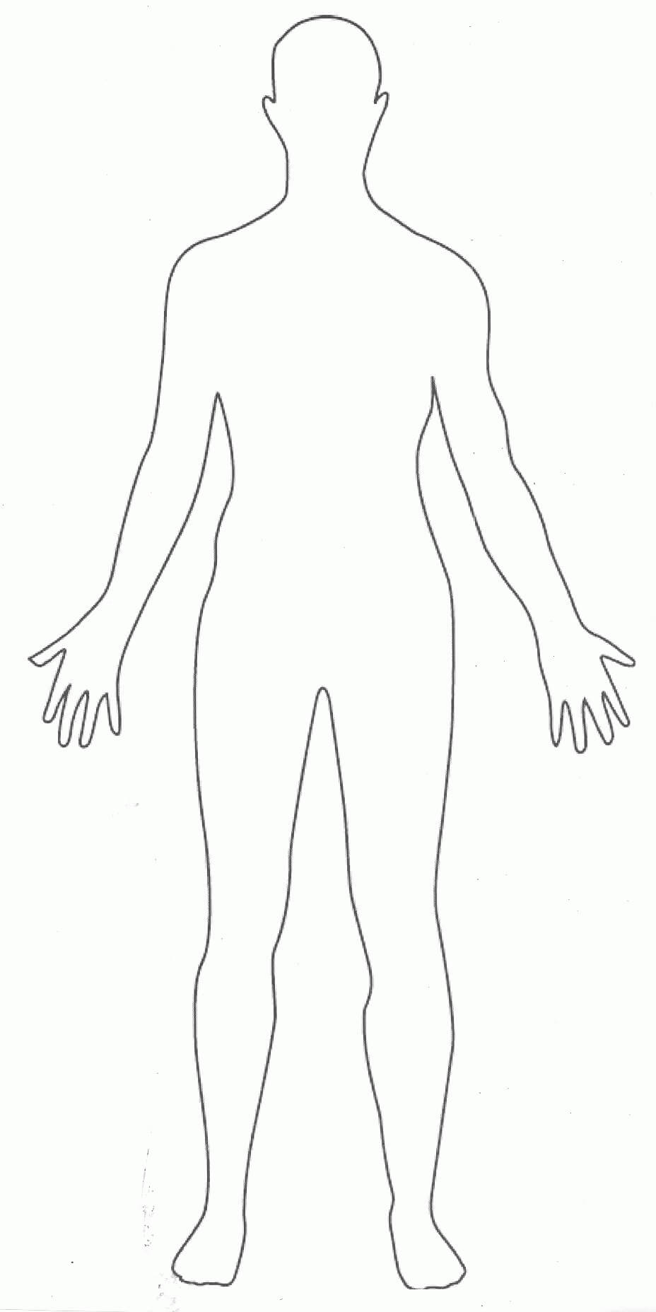 Dibujo de Contorno de Persona Alta para Colorear y Imprimir