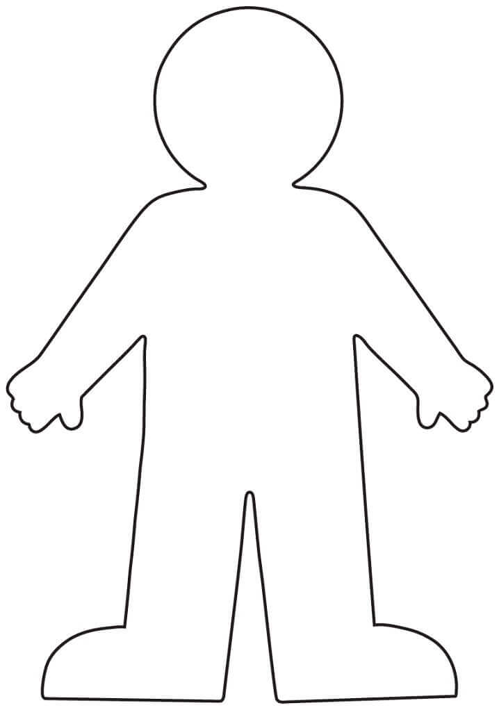 Dibujo de Esquema de Persona Grande para Colorear y Imprimir