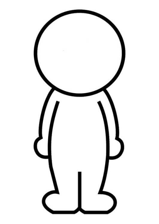 Esquema de la Persona para Colorear