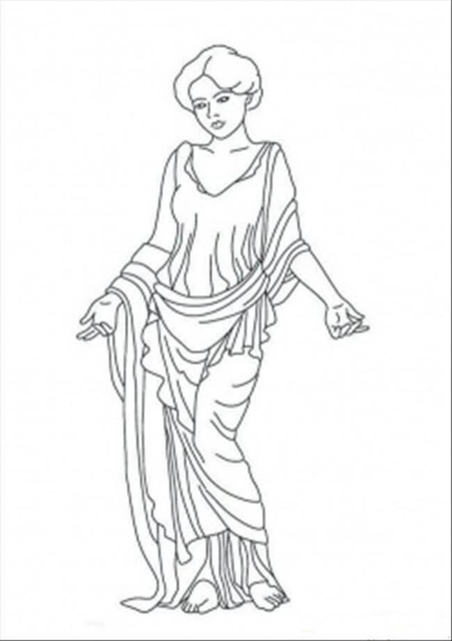 Dibujo de Estatua de Venus para Colorear y Imprimir