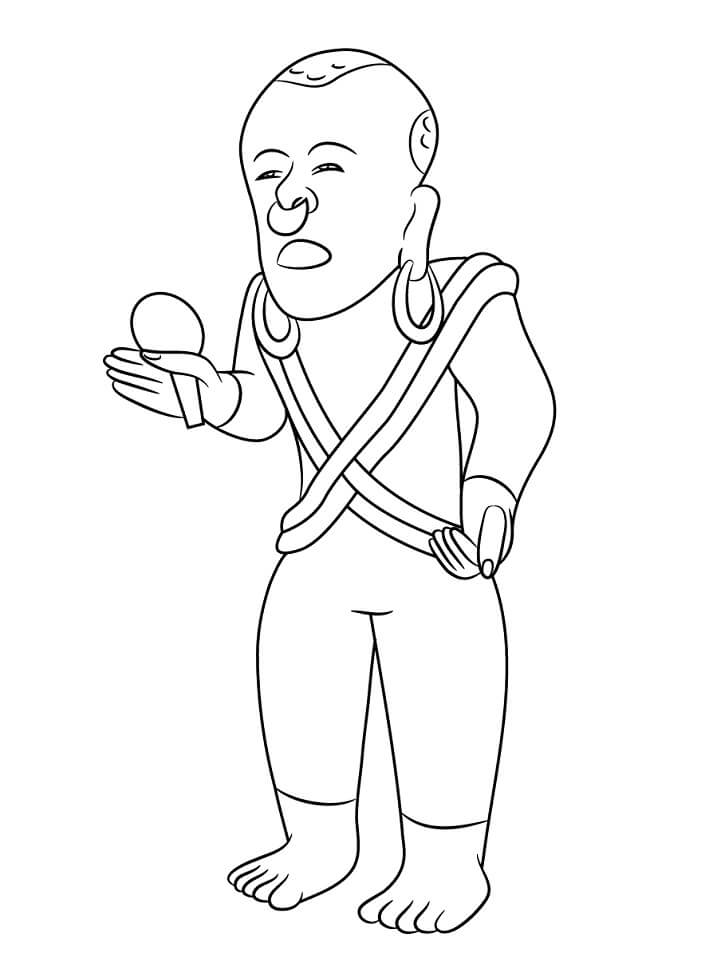 Dibujo de Estatua de Xipe Totec para Colorear y Imprimir