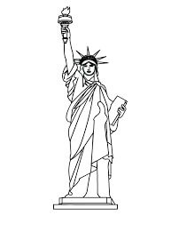 Dibujo de Estatua Normal de La Libertad para Colorear y Imprimir