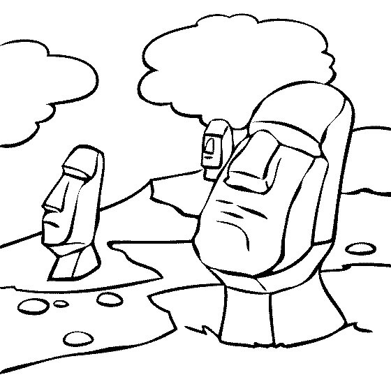 Estatua para Colorear