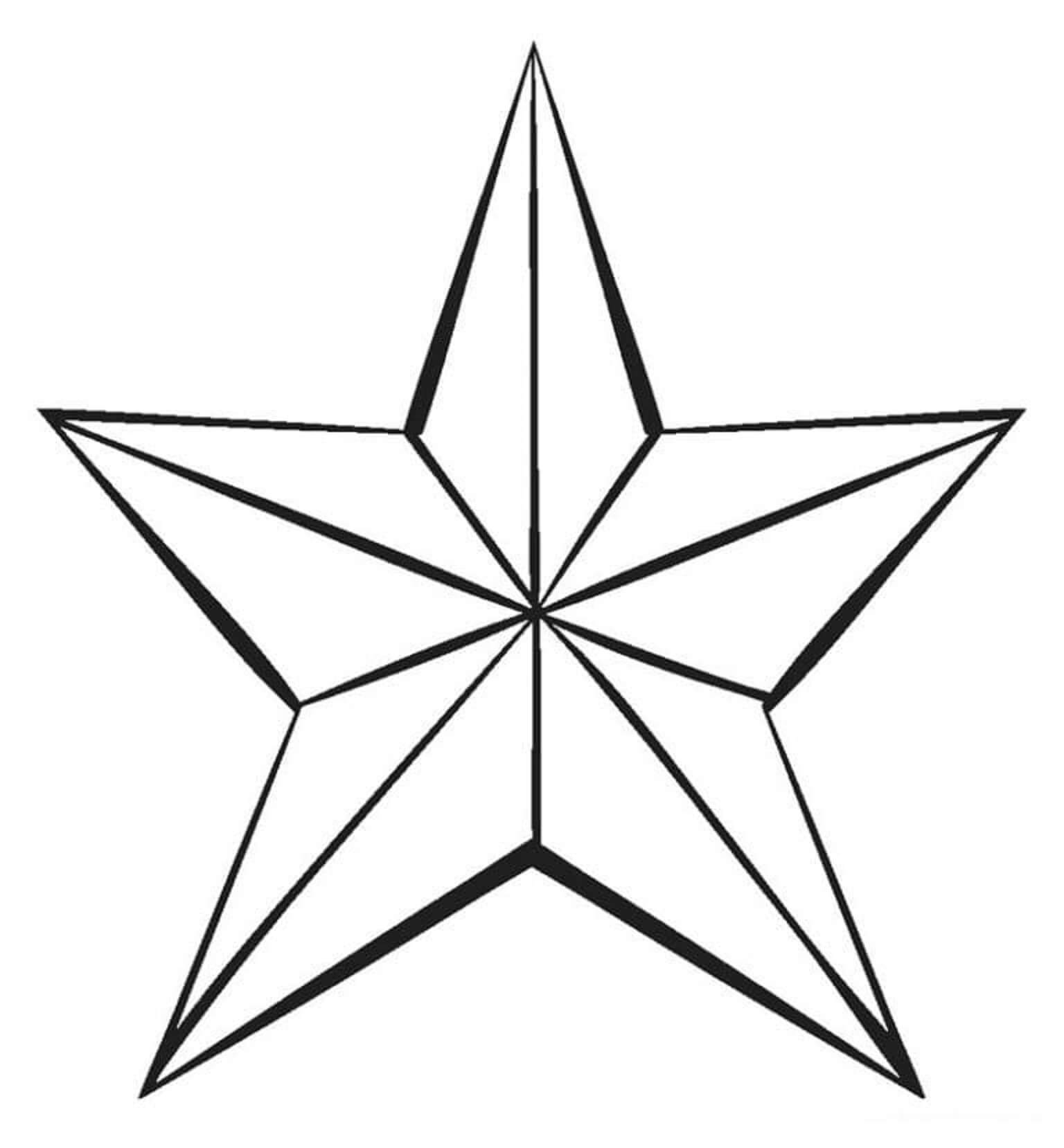 Dibujo de Dibujo Estrella para Colorear y Imprimir