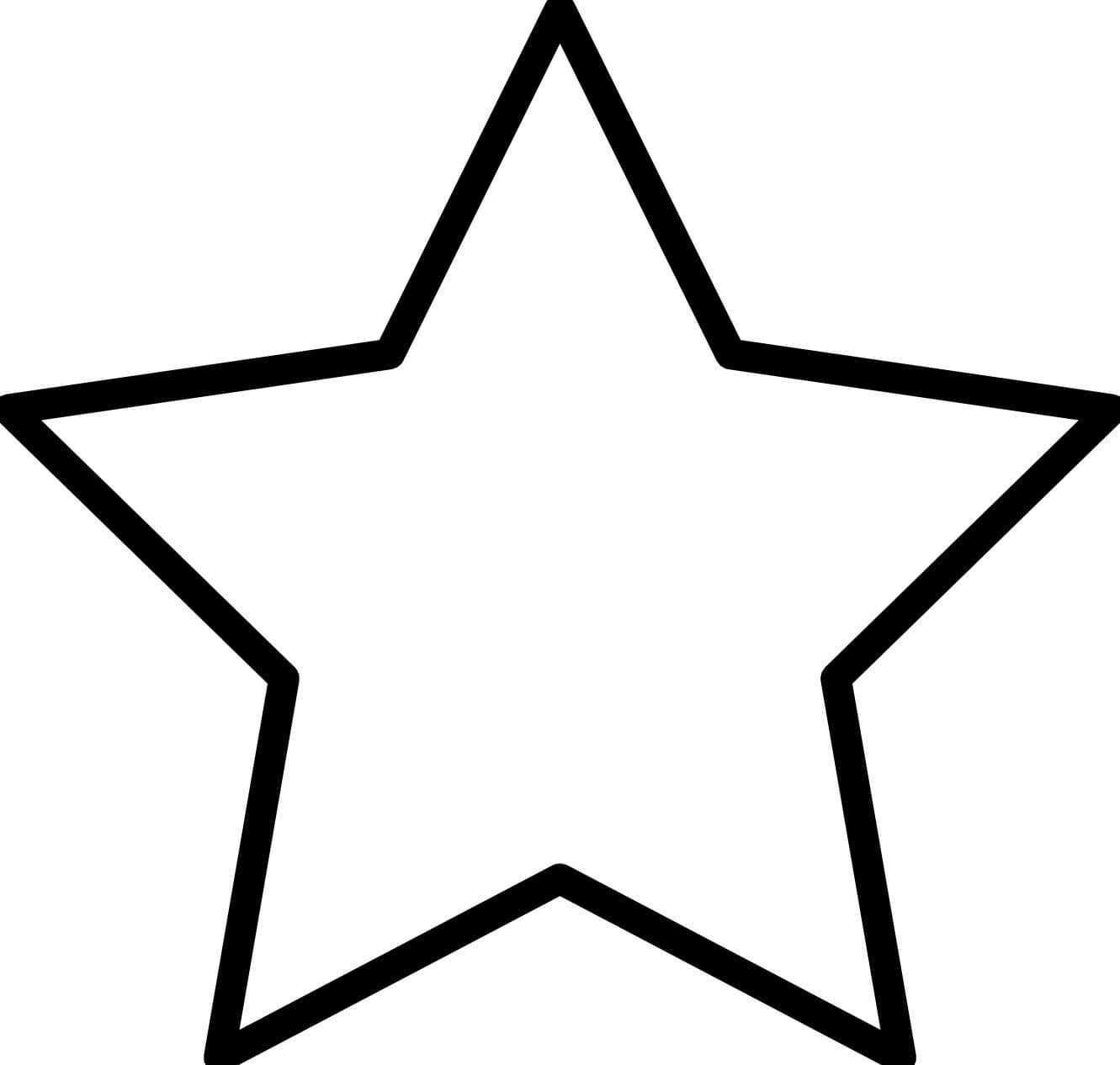 Dibujo de Estrella Básica para Colorear y Imprimir