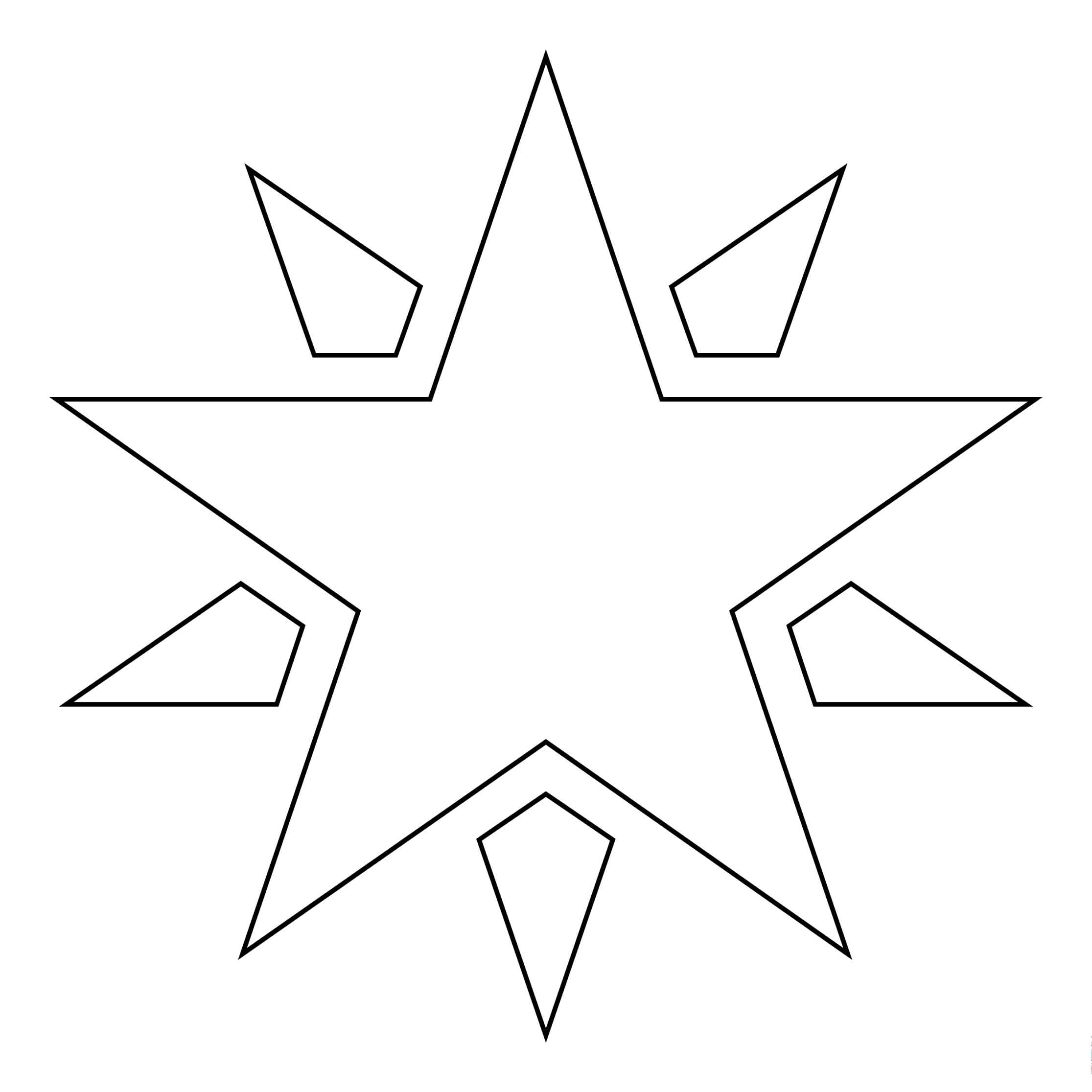 Dibujo de Estrella Brillante para Colorear y Imprimir