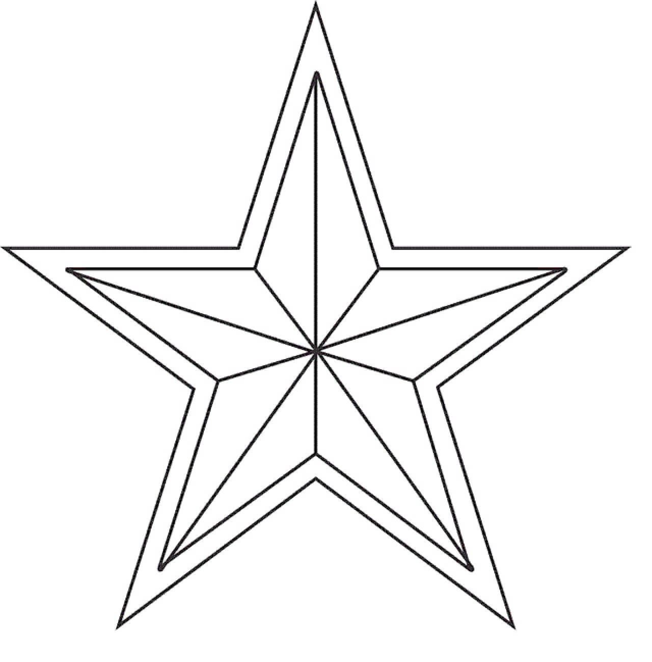 Dibujo de Estrella Normal para Colorear y Imprimir