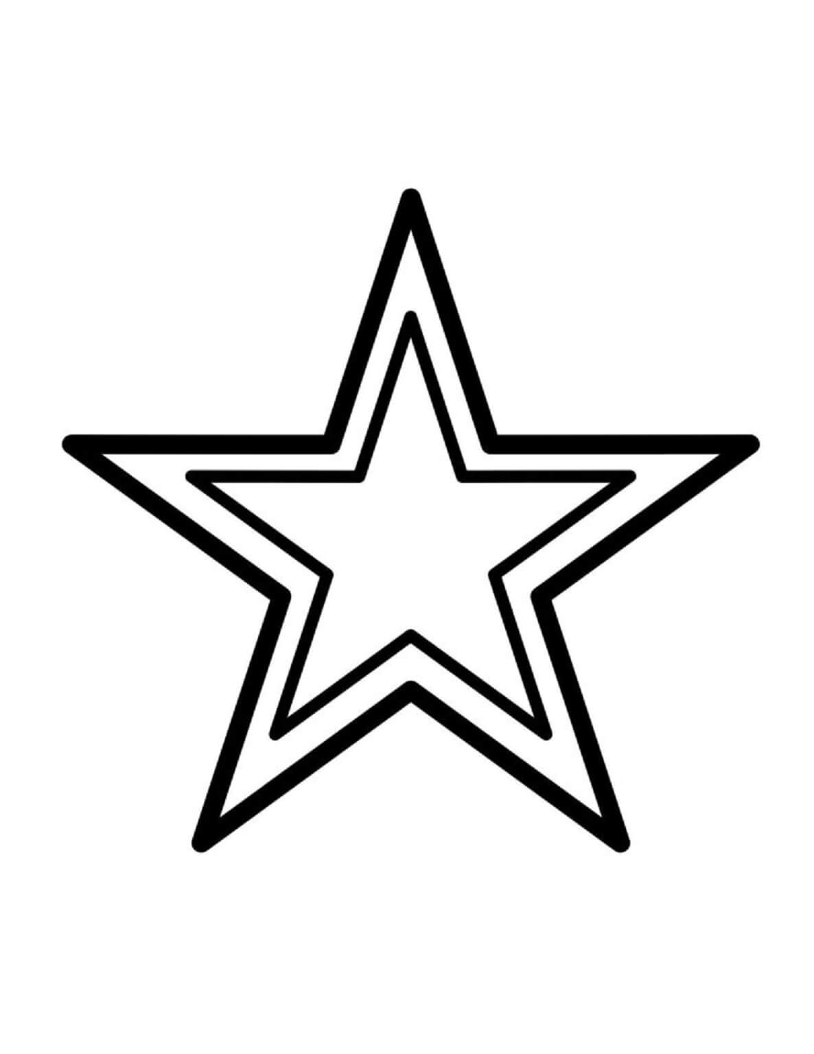 Dibujo de Estrella Sencilla para Colorear y Imprimir