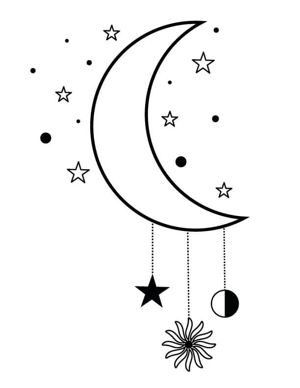 Dibujo de Estrellas Imprimibles para Colorear y Imprimir