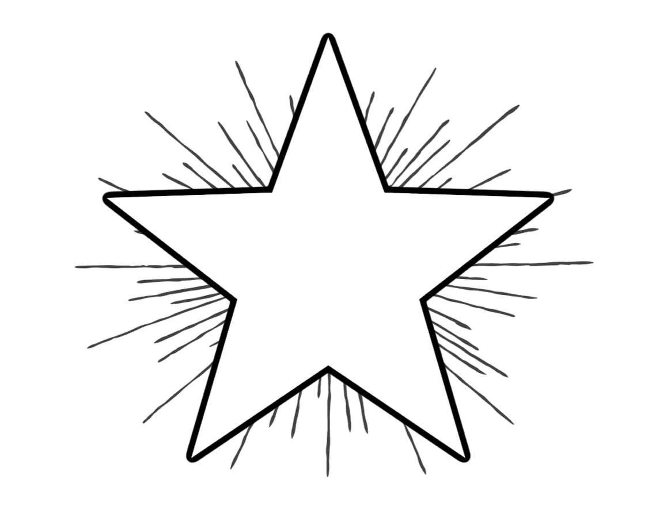 Dibujo de Gran Estrella para Colorear y Imprimir