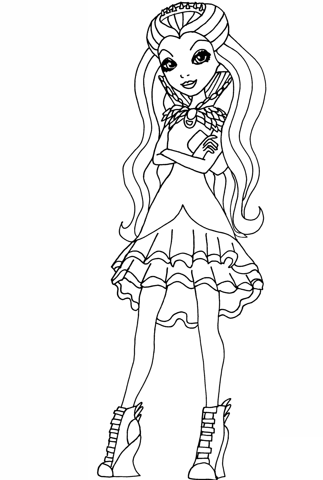 Dibujo de Ever After High Raven Reina para Colorear y Imprimir
