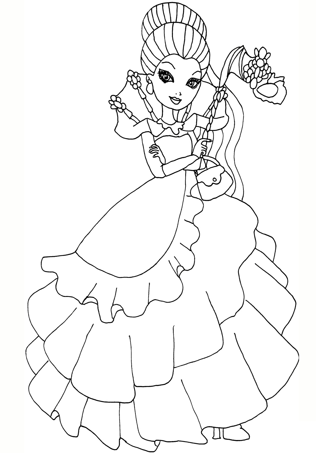 Dibujo de Reina Del Cuervo Del Trono para Colorear y Imprimir