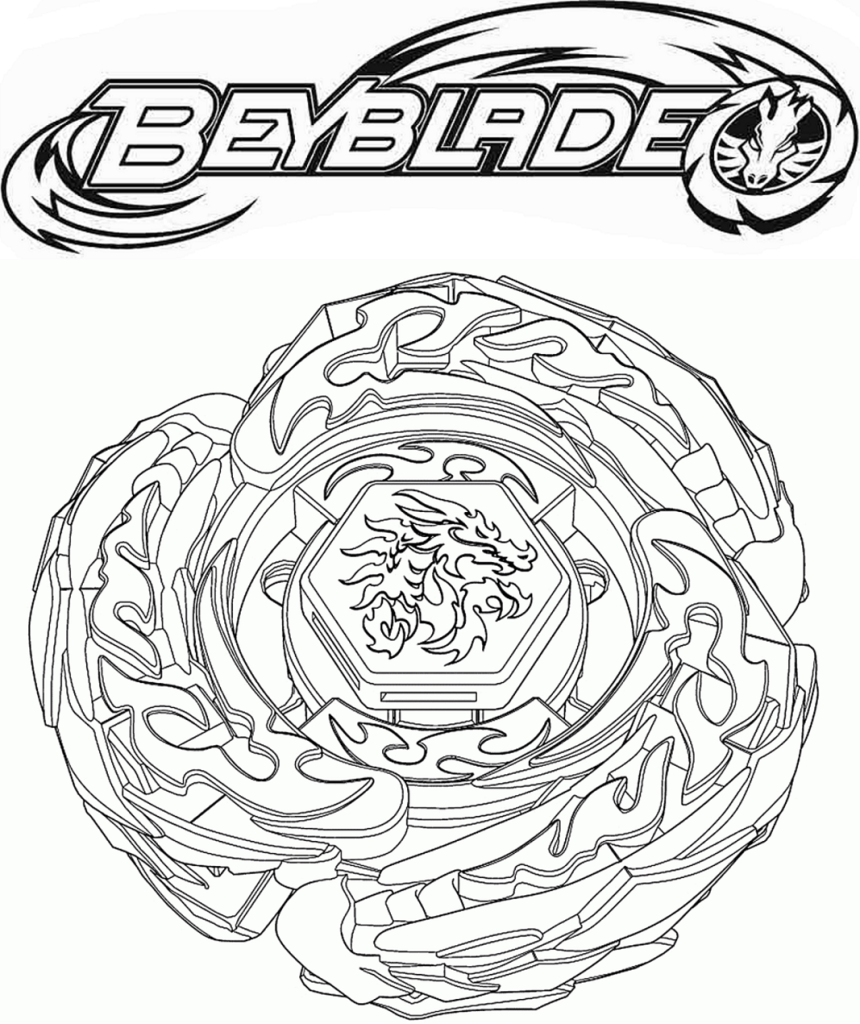 Dibujo de 1567583588 Beyblade Lightning L Drago A4 para Colorear y Imprimir