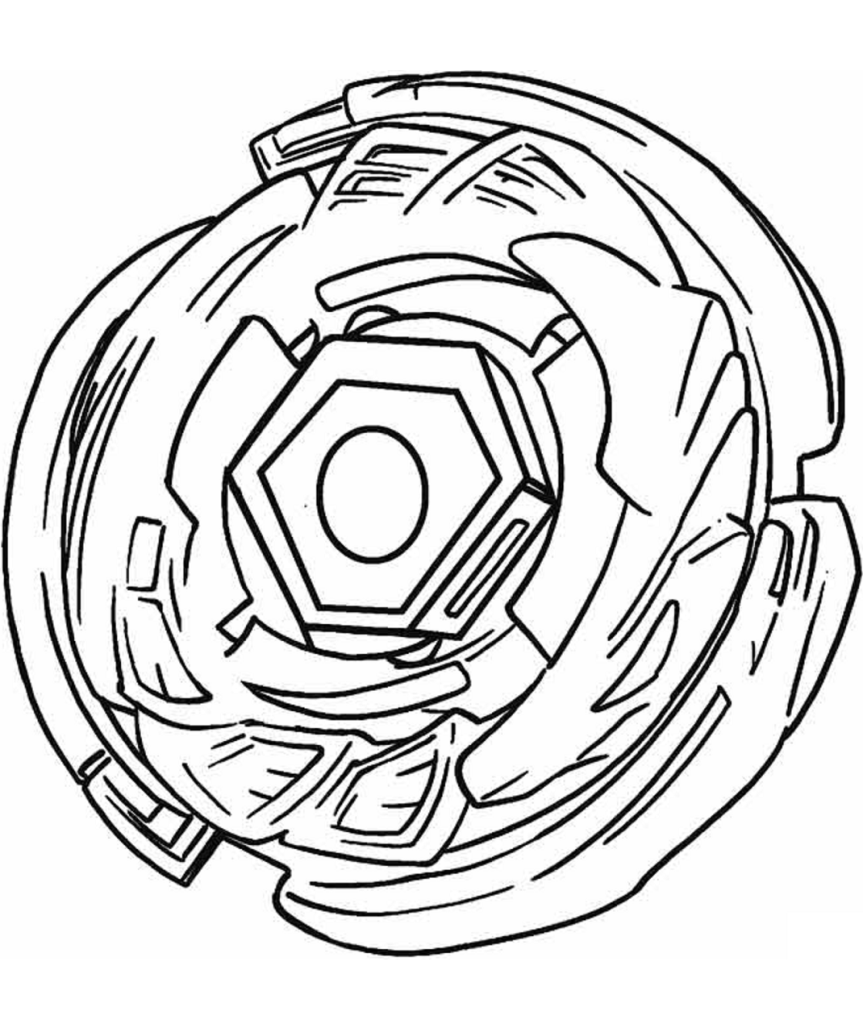 Dibujo de 1567584684 a Beyblade A4 para Colorear y Imprimir