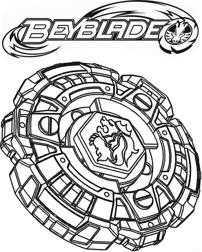 Dibujo de Beyblade Rock Leone para Colorear y Imprimir