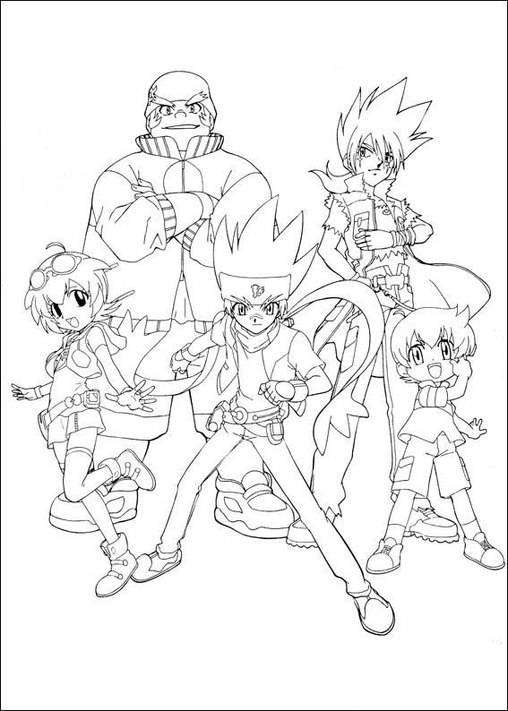 Dibujo de Equipo Beyblade para Colorear y Imprimir