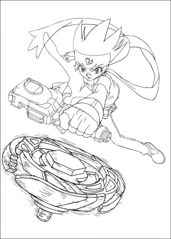 Dibujo de Gingka Con Pegaso para Colorear y Imprimir