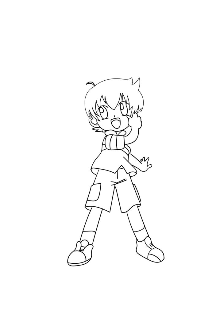 Dibujo de Kenta Yumiya Linda para Colorear y Imprimir