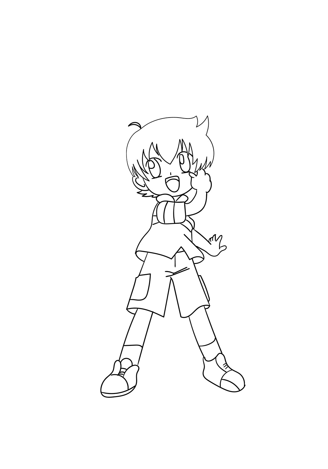 Dibujo de Kenta Yumiya Linda para Colorear y Imprimir