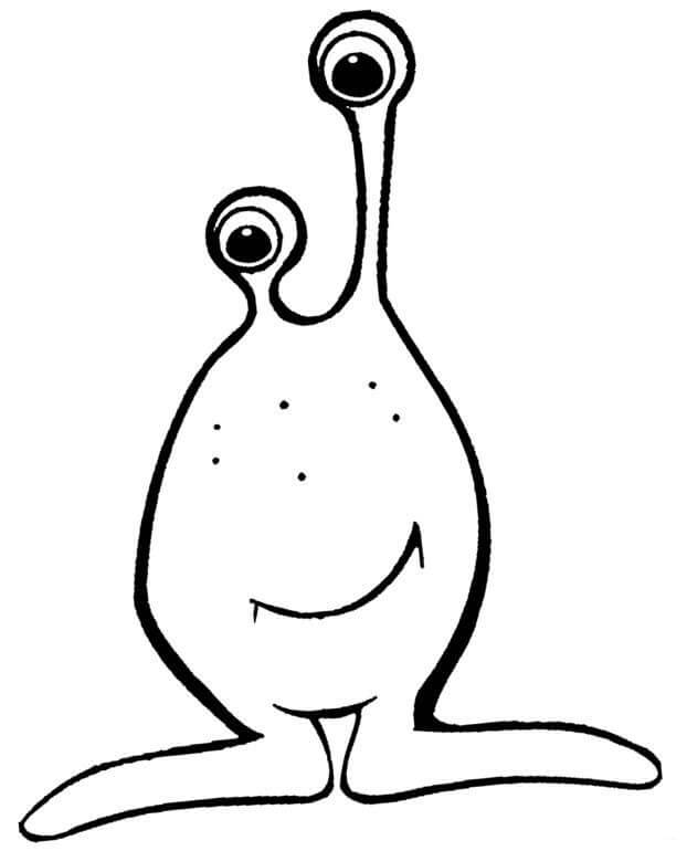 Dibujo de Extranjeros Sonriendo para Colorear y Imprimir