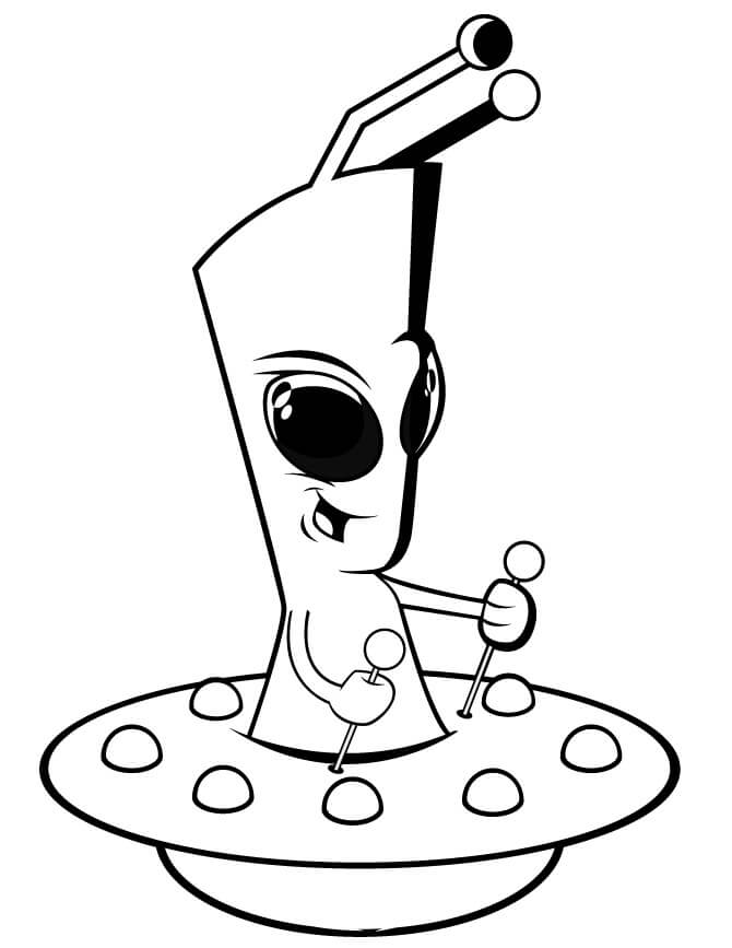 Dibujo de Extraterrestres Impresionantes para Colorear y Imprimir
