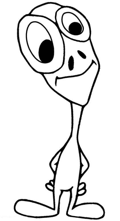 Dibujo de Extraterrestres Lindos para Colorear y Imprimir
