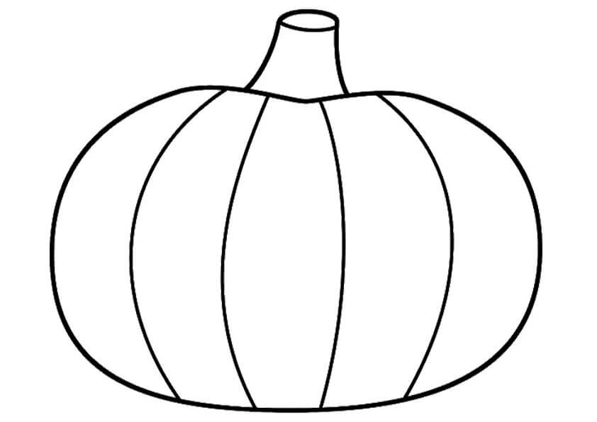 Dibujo de Calabaza para Colorear y Imprimir