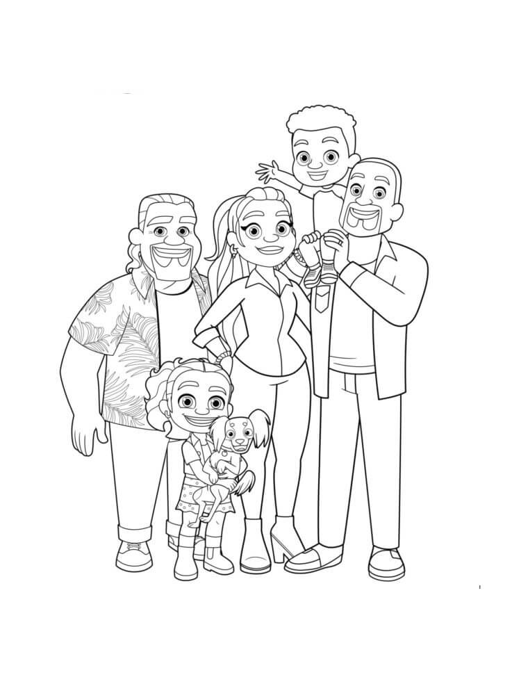 Dibujo de Alma y Su Familia para Colorear y Imprimir